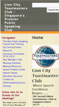 Mobile Screenshot of lioncitytoastmastersclub.com
